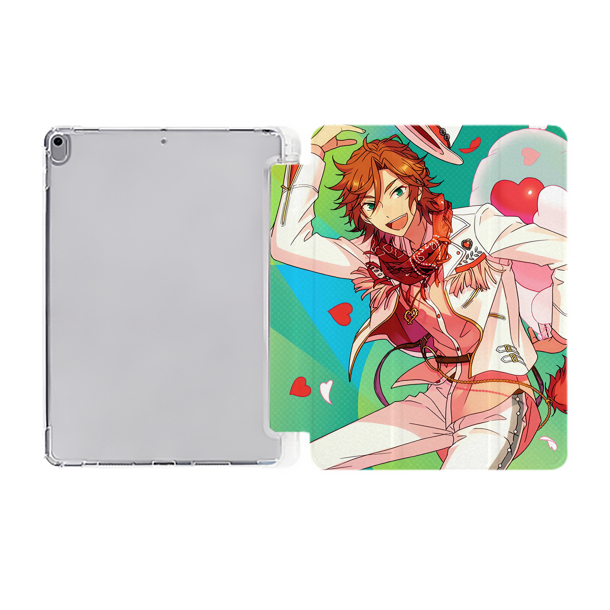 （画像用） あんさんぶるスターズ! Ensemble Stars IPad ケース ペン収納付き 三つ折りスタンド PUレザー×シリコン 対応機種9.5/10.5/10.9インチ